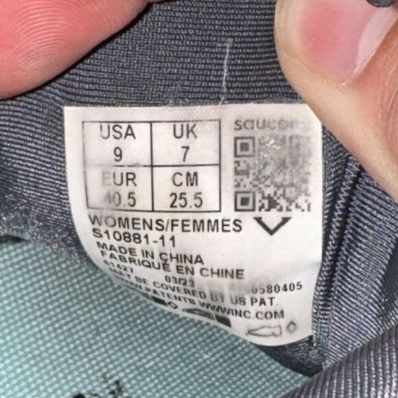 Saucony Triumph 21 Gravel Aqua Athletic Comfort Running Shoes Women’s Size 9 - Picture 8 of 8